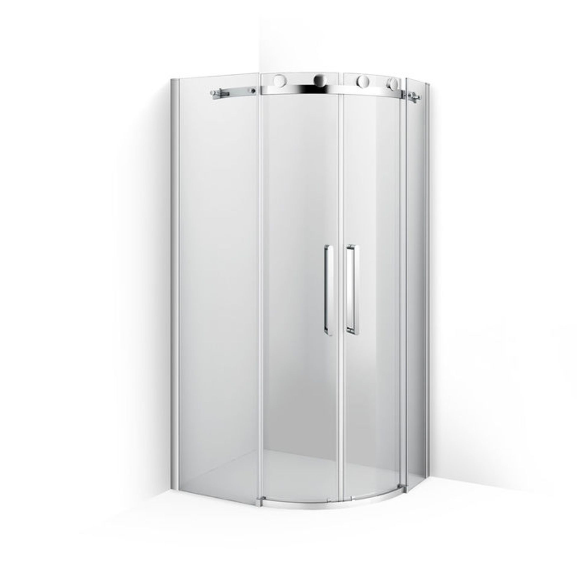 (CS29) 1000x800mm - 8mm - Frameless EasyClean Offset Quadrant Shower Enclosure. RRP £724.99. 8mm - Image 4 of 4