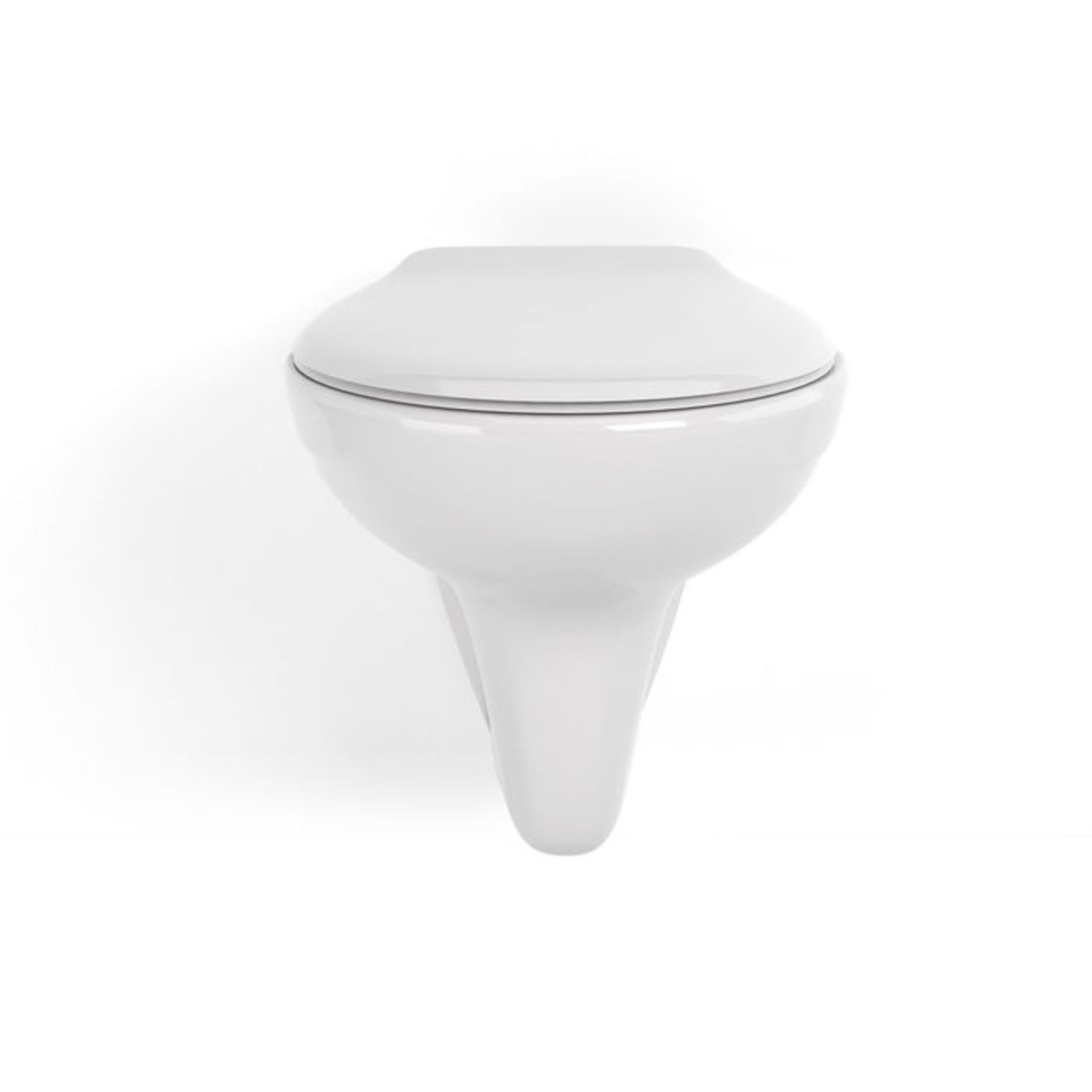 (CS40) Quartz Wall Hung Toilet & Seat. Manufactured from White Vitreous China and finished with a - Image 2 of 3