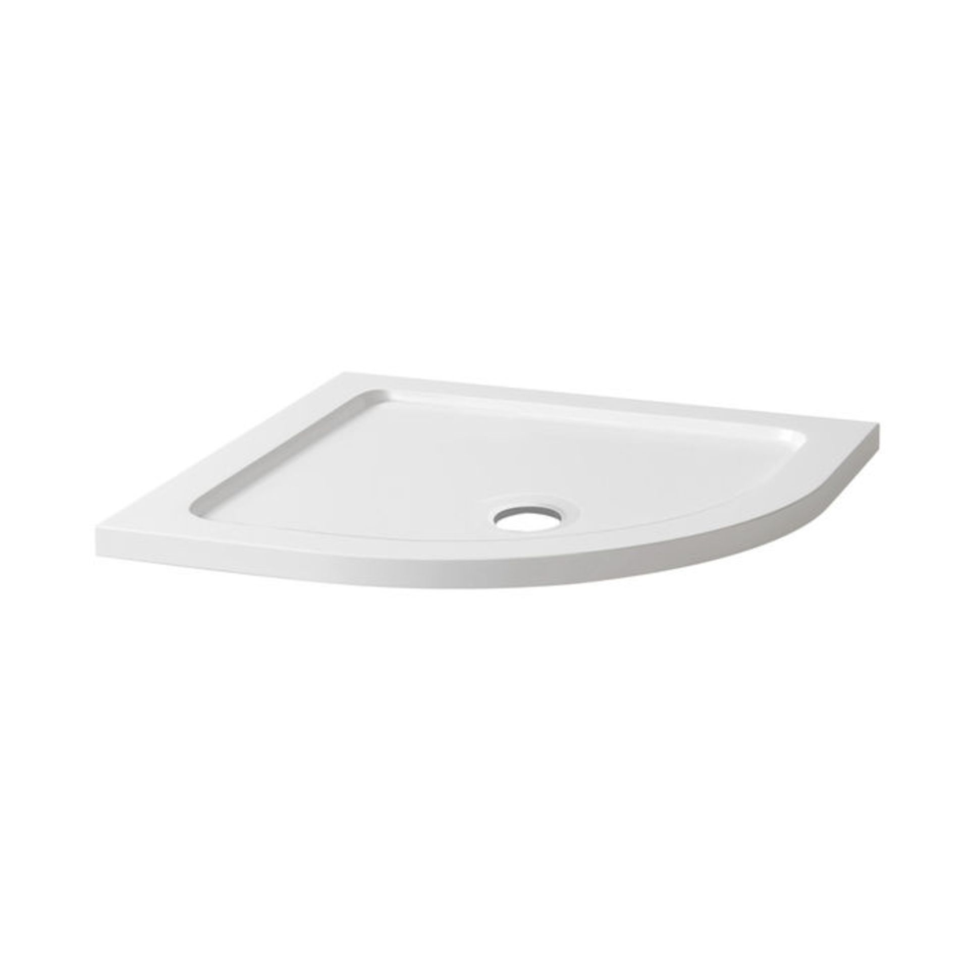 (CS51) 900x900mm Quadrant Ultra Slim Stone Shower Tray. RRP £224.99. Low profile ultra slim design - Image 2 of 2