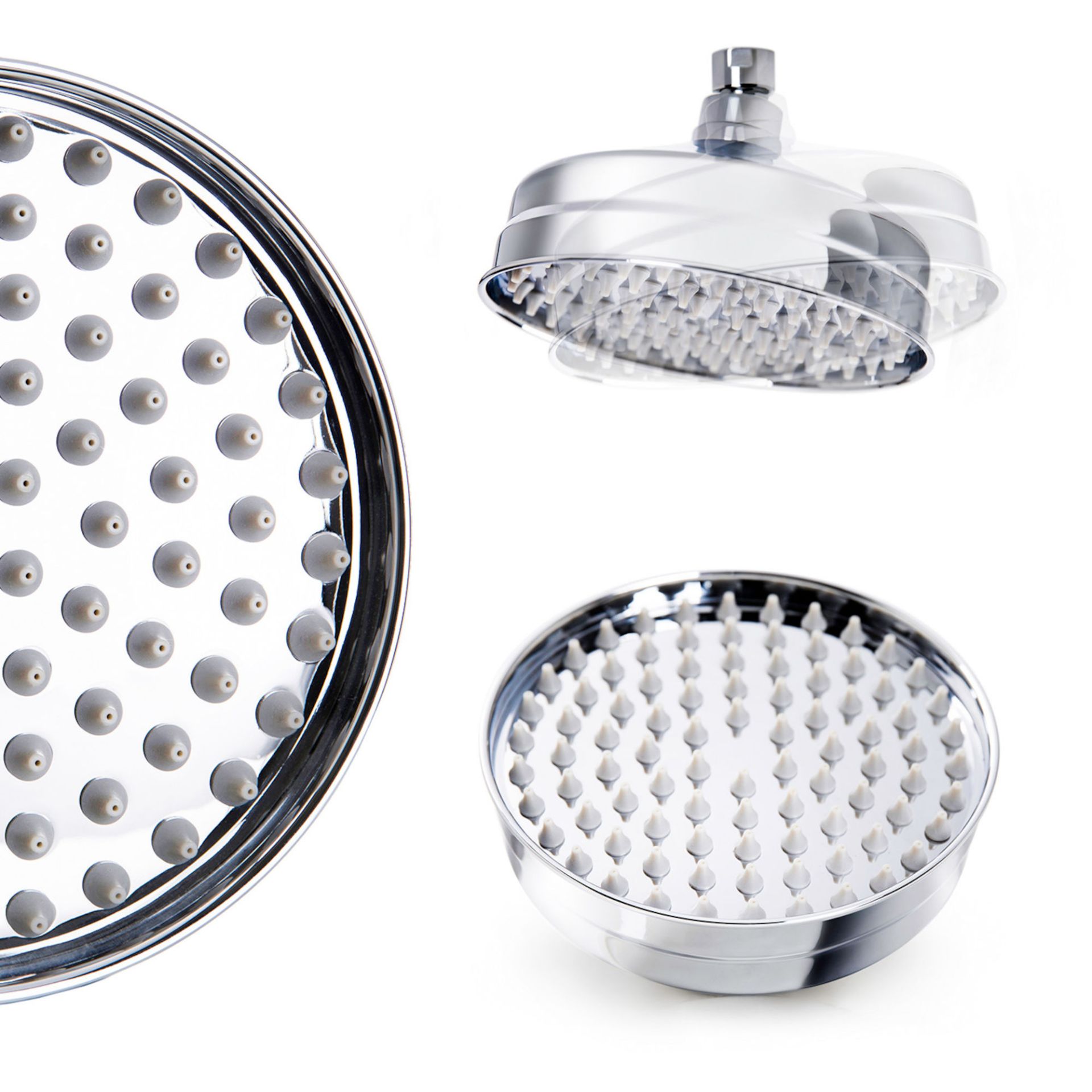 (R1028) Stainless Steel 150mm Traditional Round Shower Head Finished in high quality polished chrome - Bild 2 aus 2