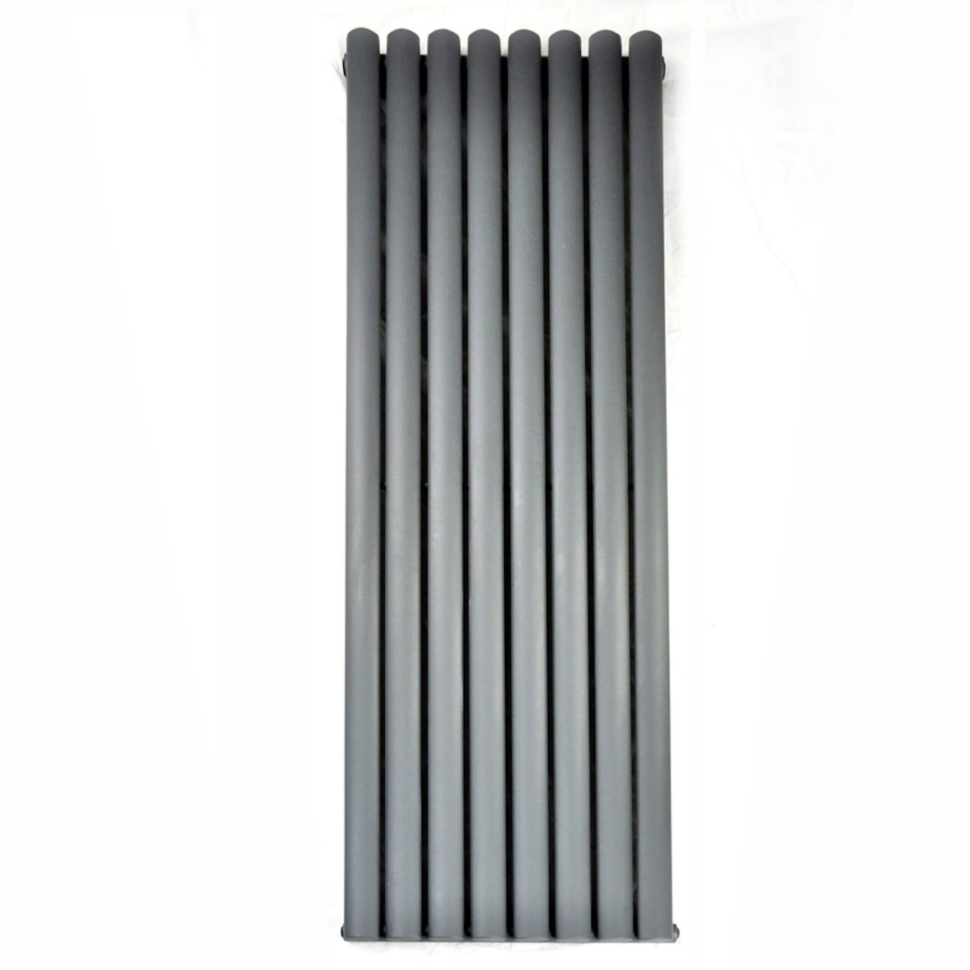 (CS162) 1600x480mm Anthracite Single Oval Tube Vertical Radiator. RRP £239.99. Made from low - Image 3 of 3