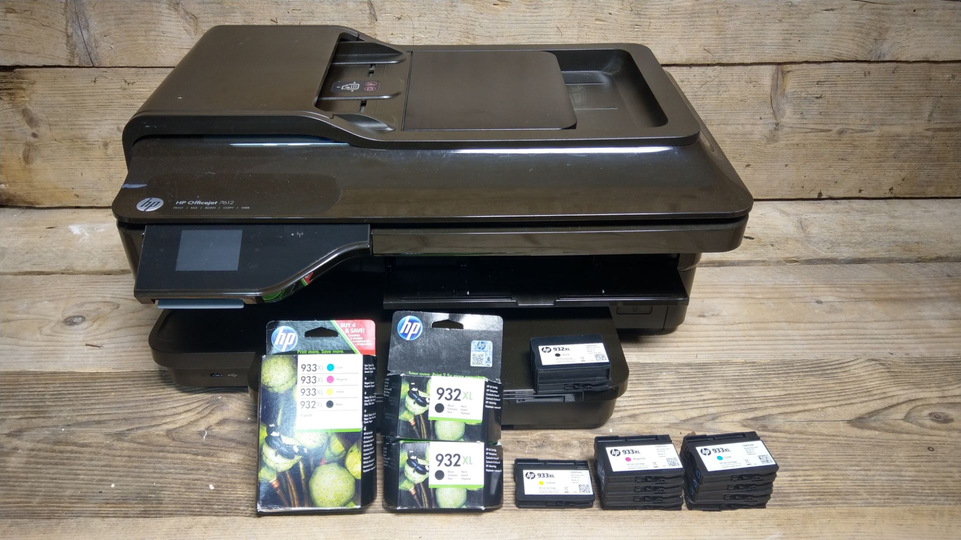 HP Officejet A3 7612 - Print, Fax, Scan & Copy Web with spare cartridges. - Image 3 of 4
