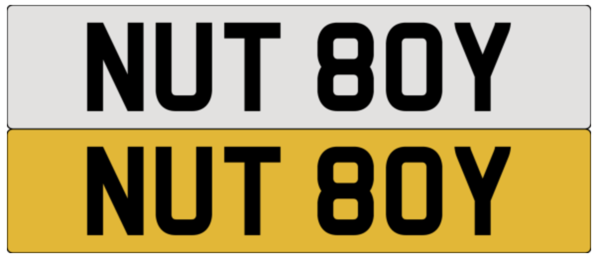 NUT 80Y on DVLA retention ready to transfer