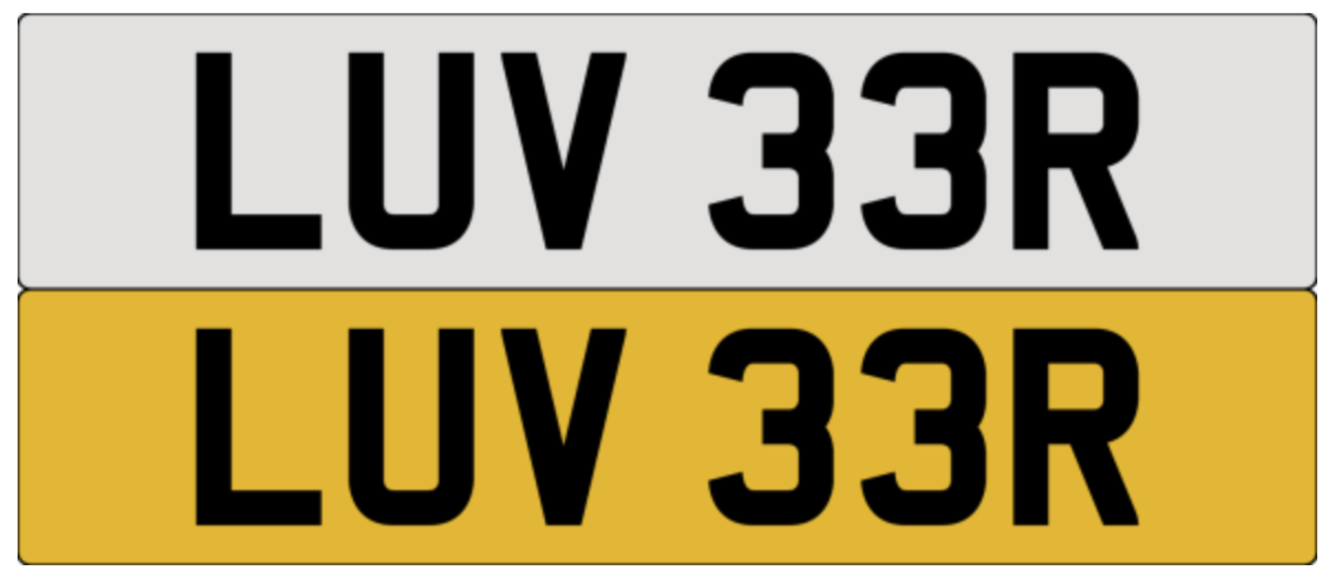 LUV 33R on DVLA retention ready to transfer