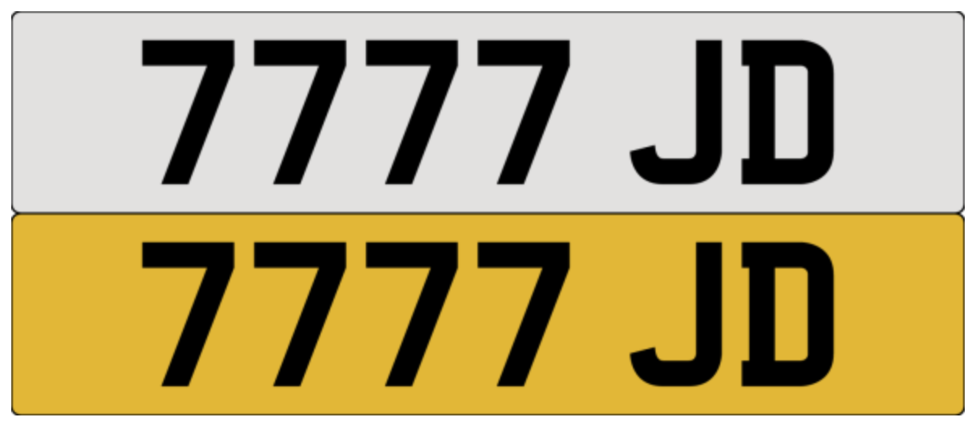 7777 JD on DVLA retention ready to transfer