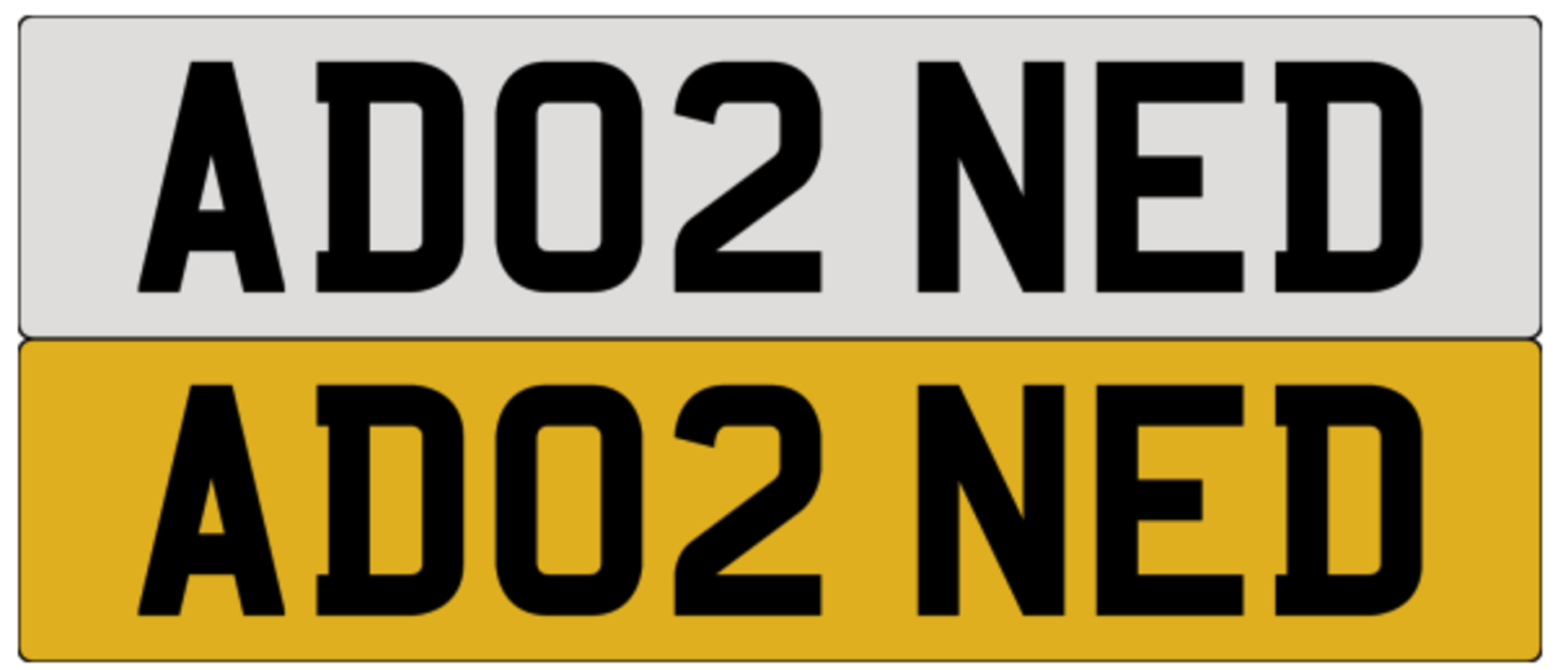 AD02 NED on DVLA retention, ready to transfer.