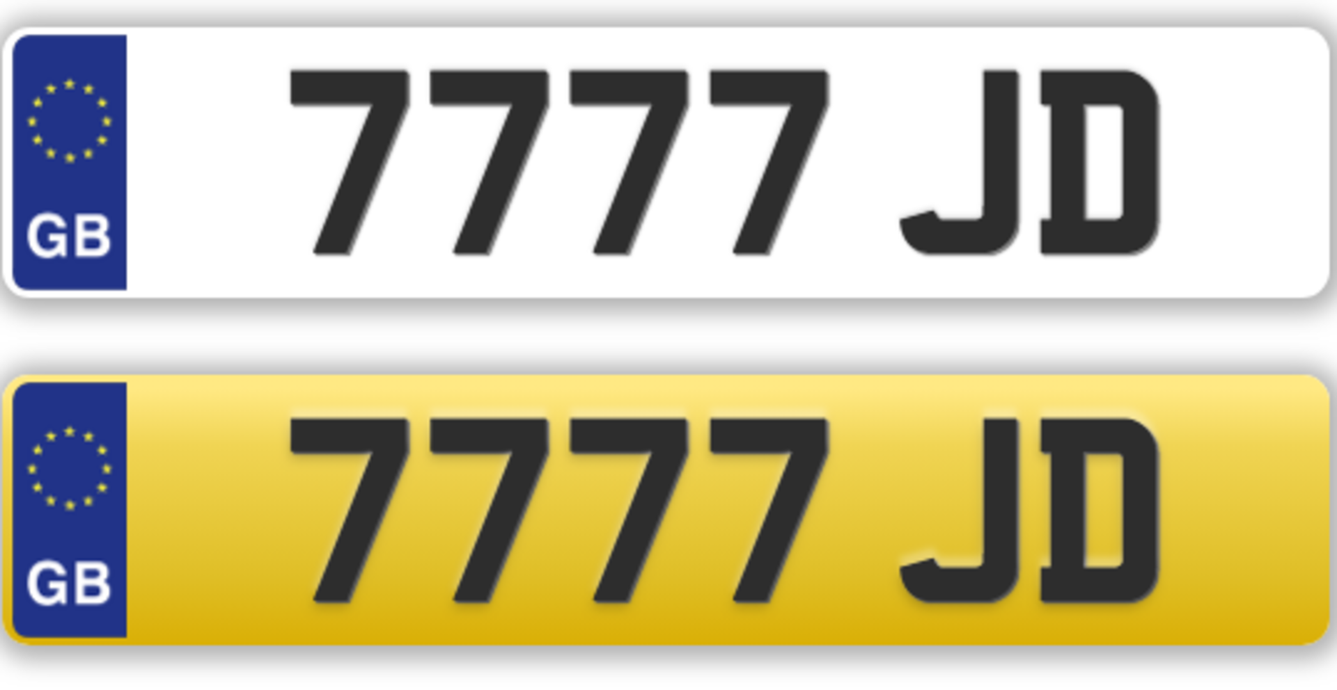 Cherished Plate: 7777 JD