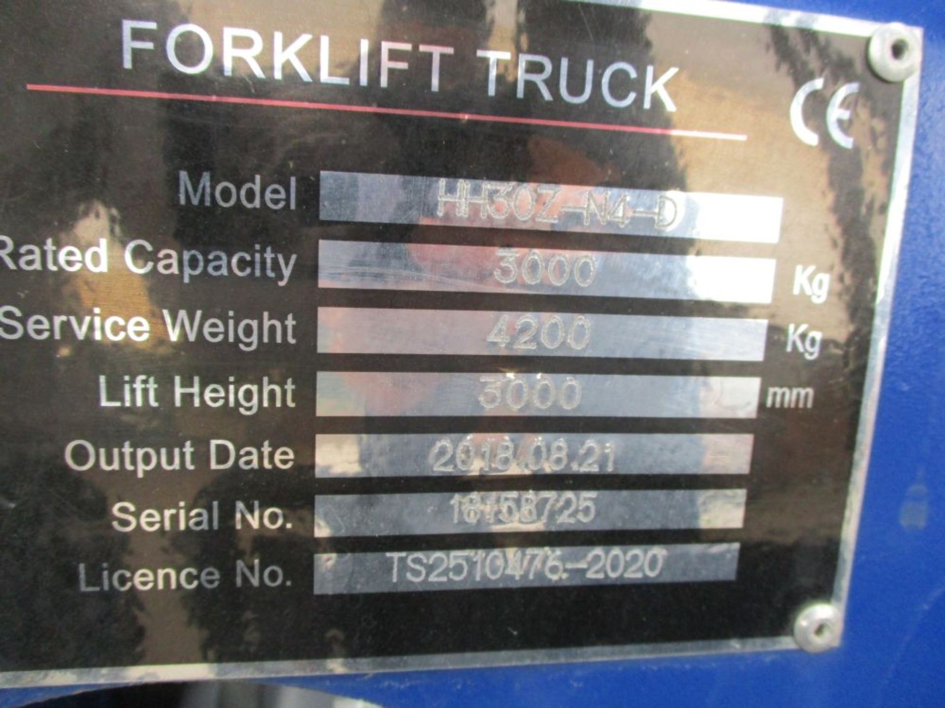 Apache HH30Z-N4-D 3 Ton Diesel Forklift - Image 11 of 11