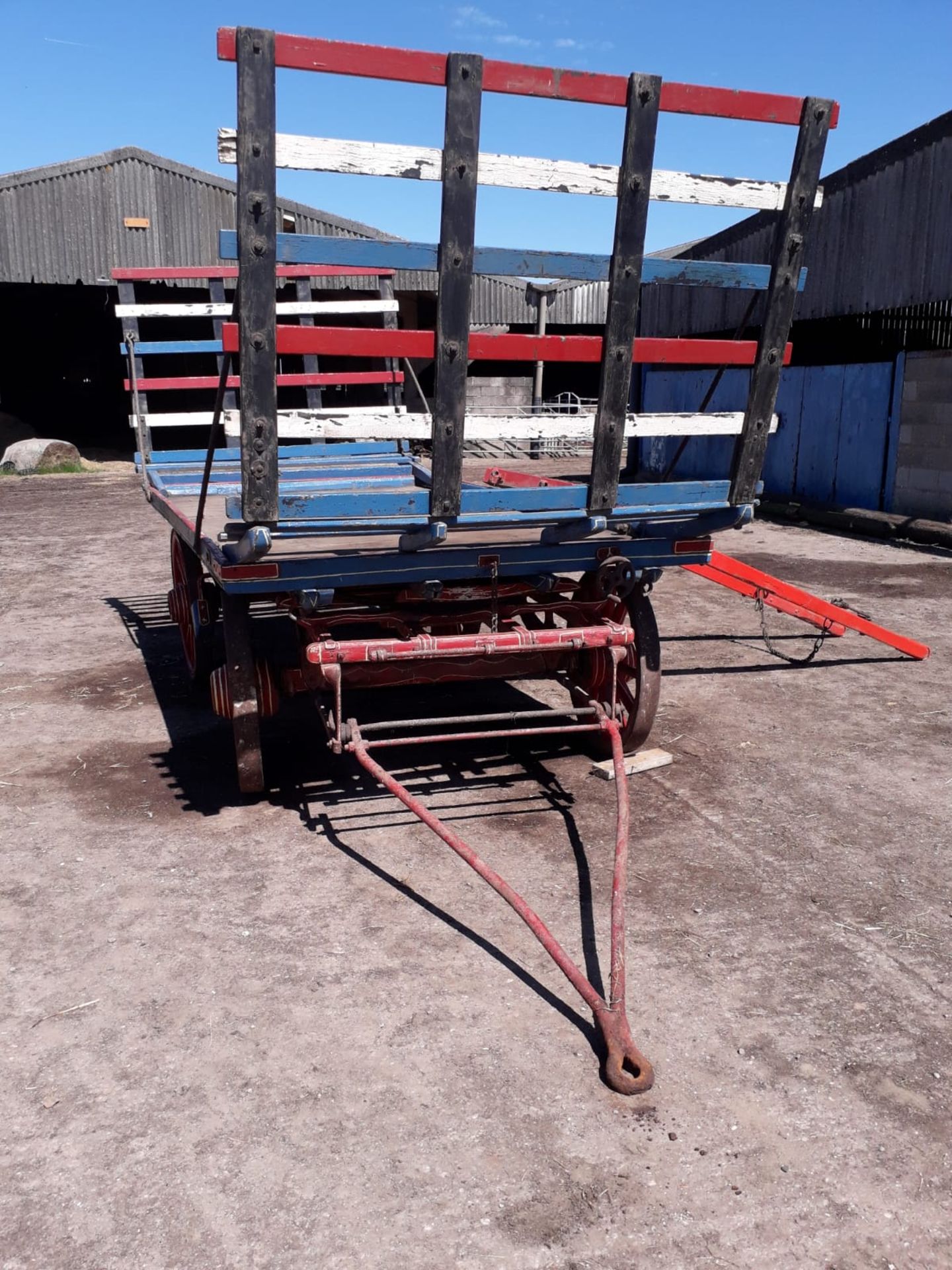 Vintage Horse Drawn Wooden Hay Cart - Image 7 of 12