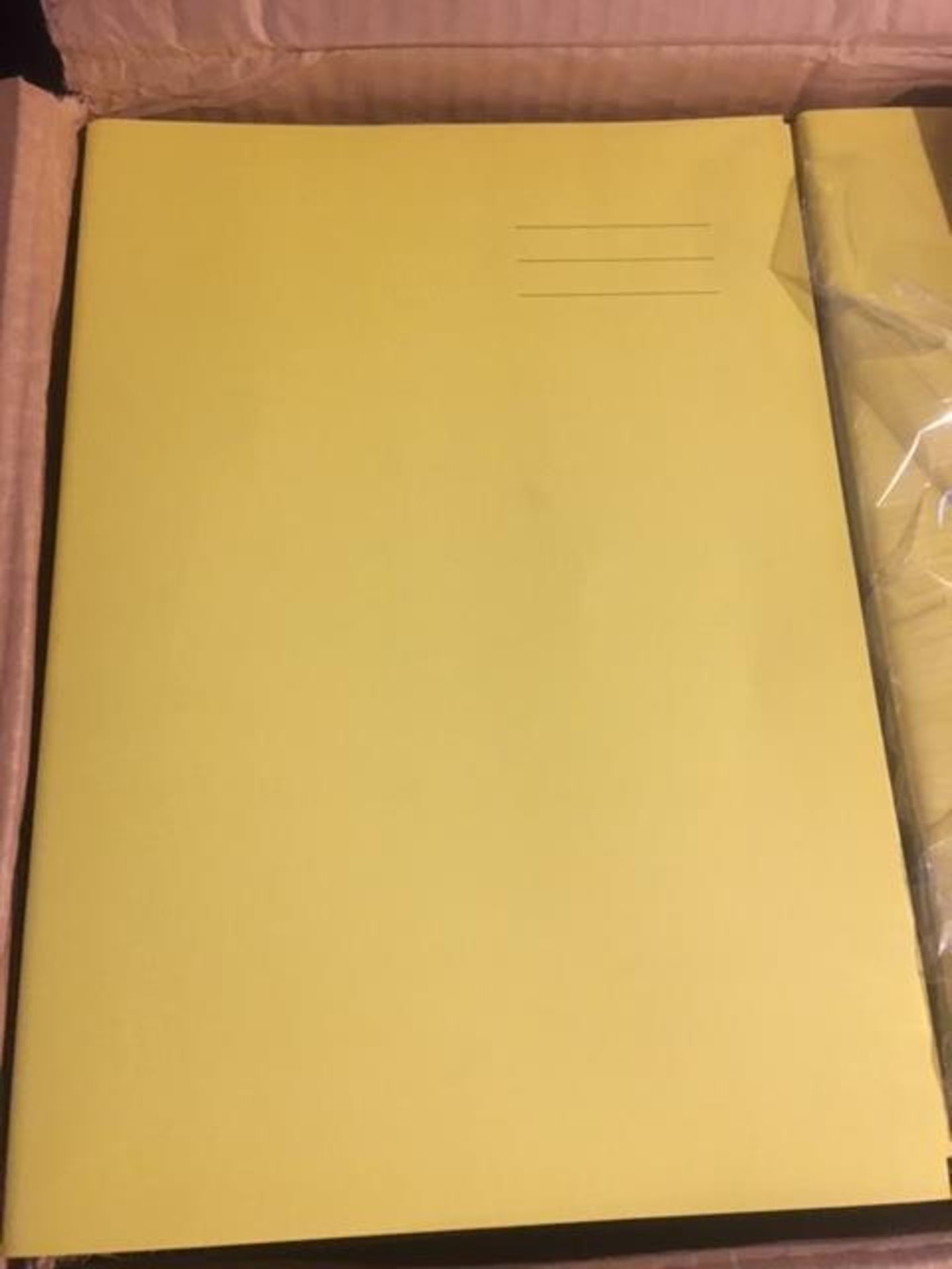 1250x A4 Yellow Exercise Books