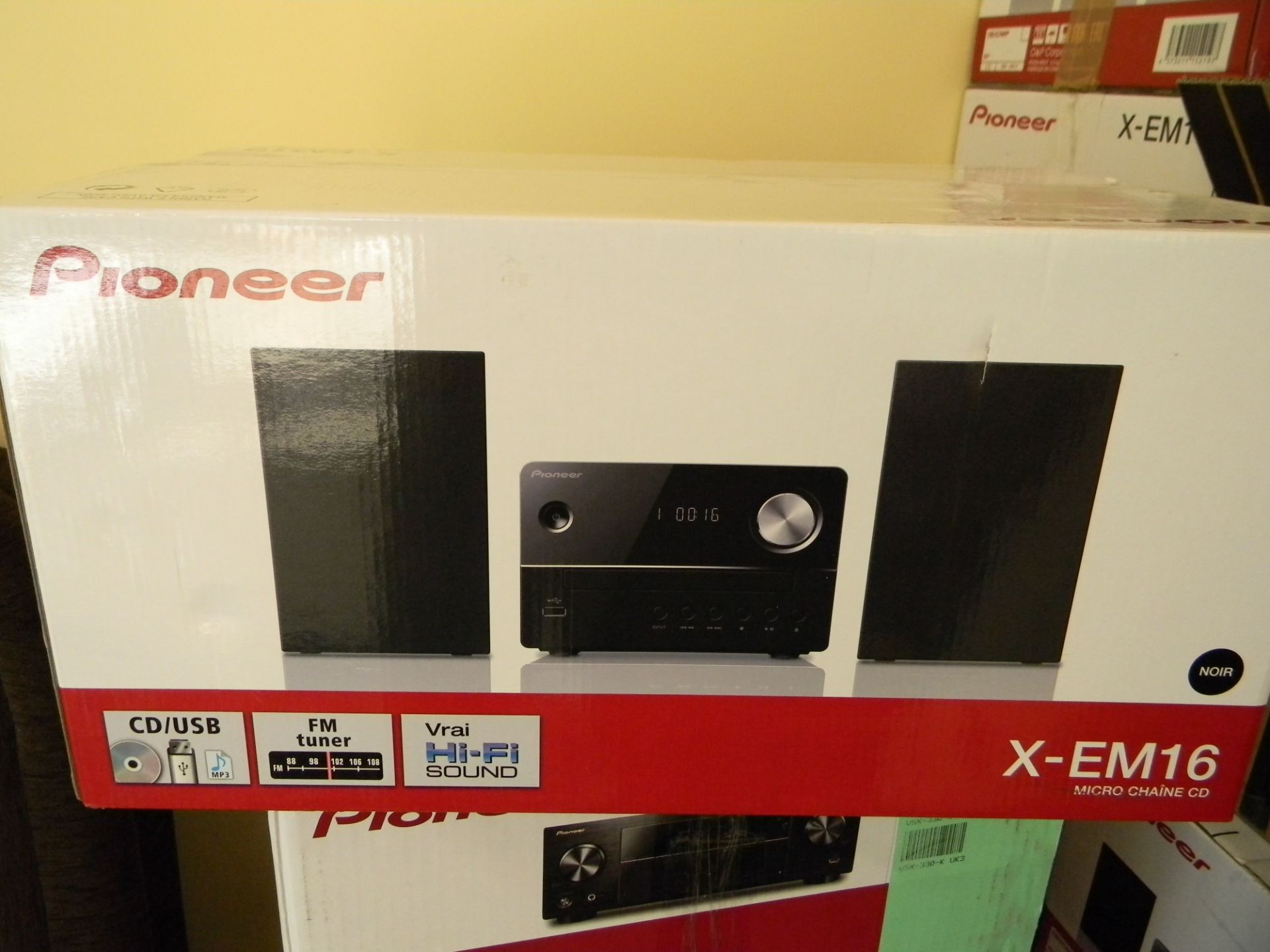 3 x Pioneer X-EM 16 Compact Radio CD with USB System
