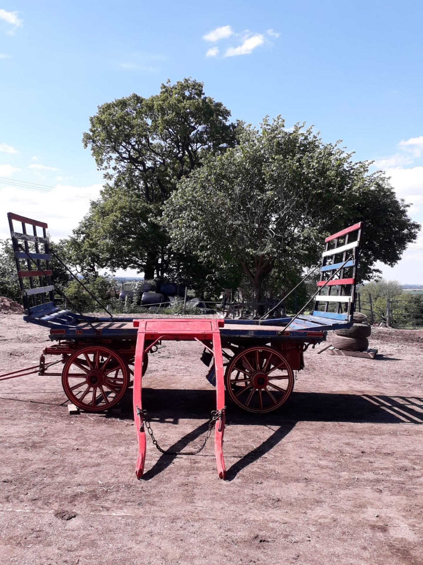 Vintage Horse Drawn Wooden Hay Cart - Image 11 of 12