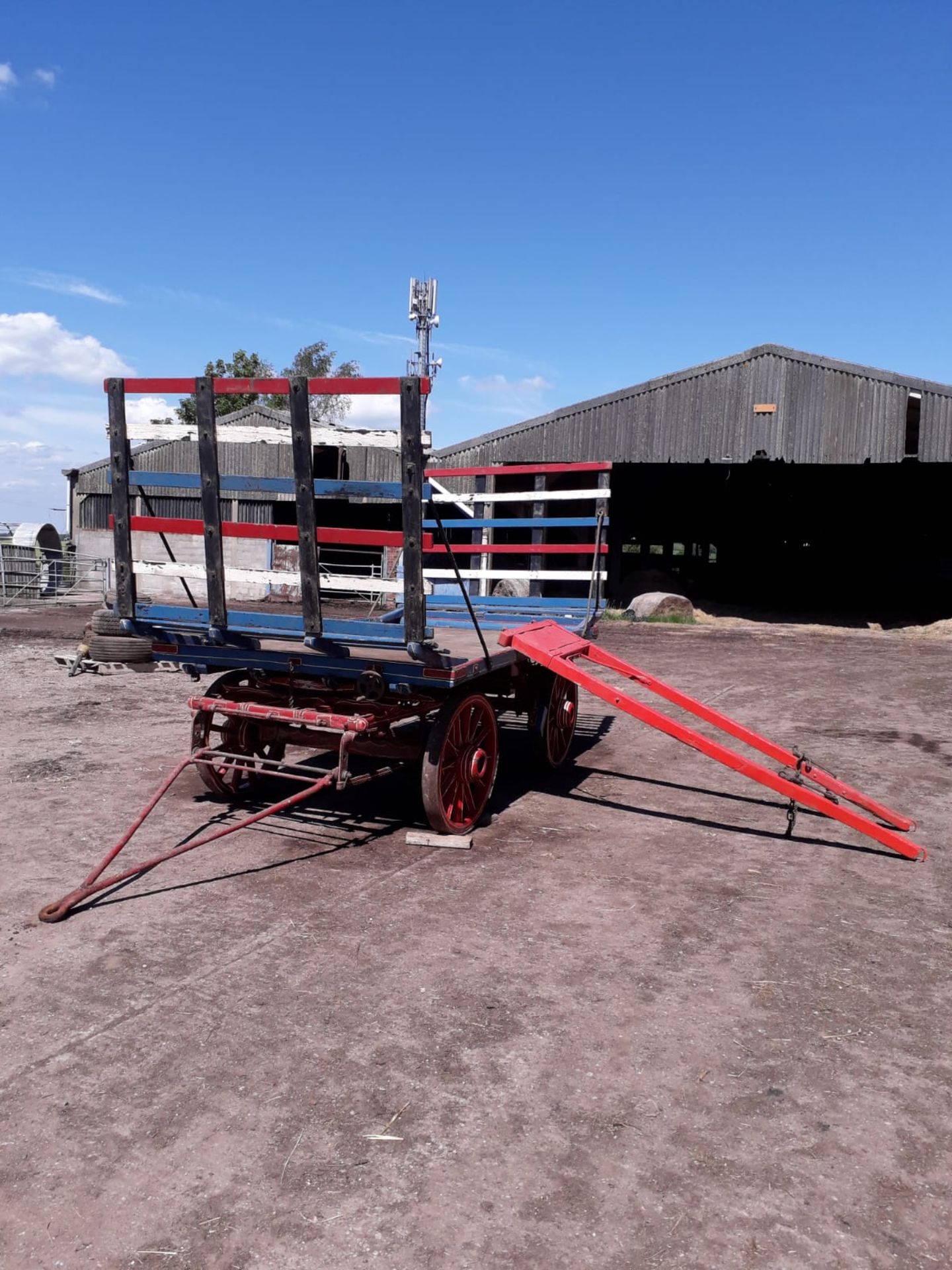 Vintage Horse Drawn Wooden Hay Cart