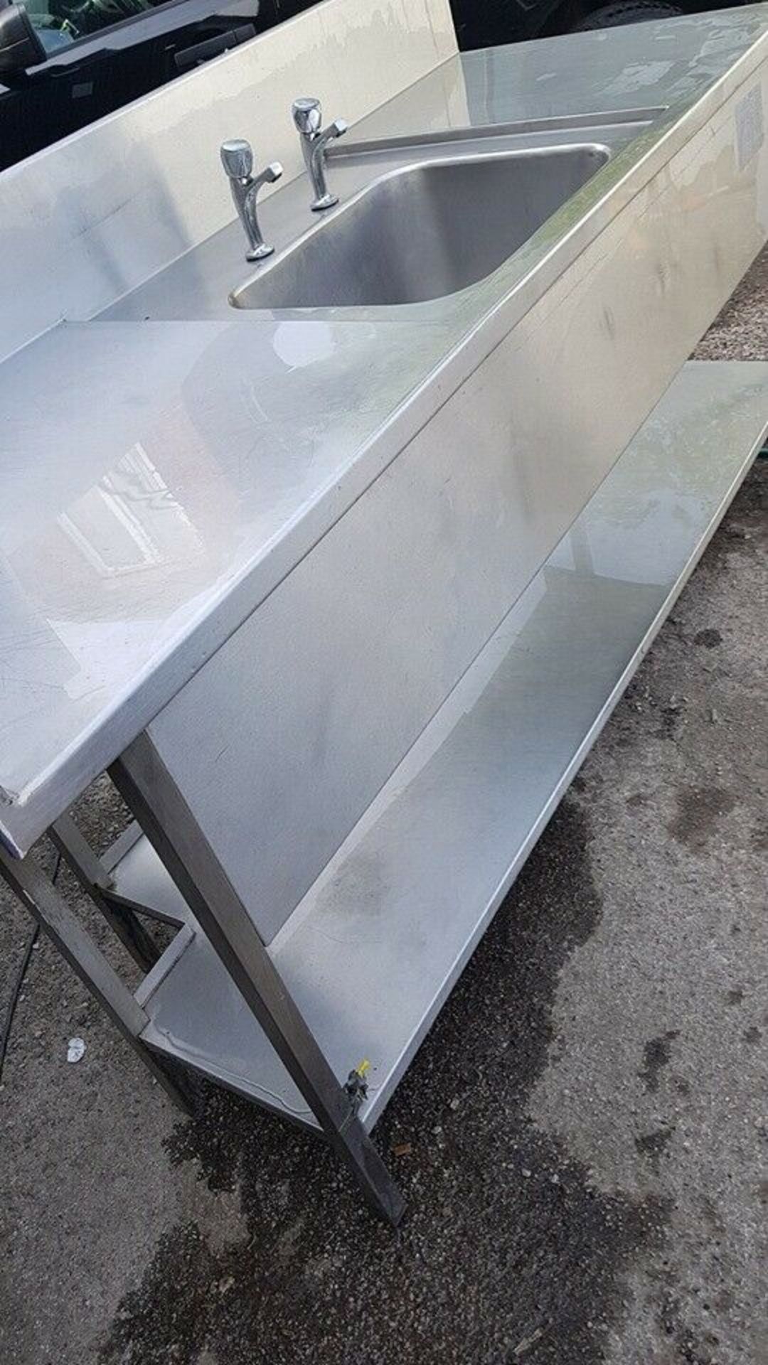 Stainless Steel Sink Unit With Taps - Image 3 of 7