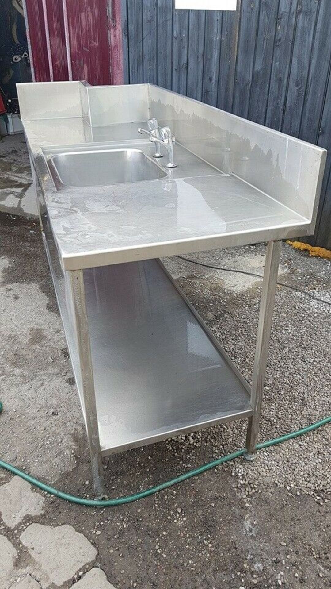 Stainless Steel Sink Unit With Taps - Image 5 of 7