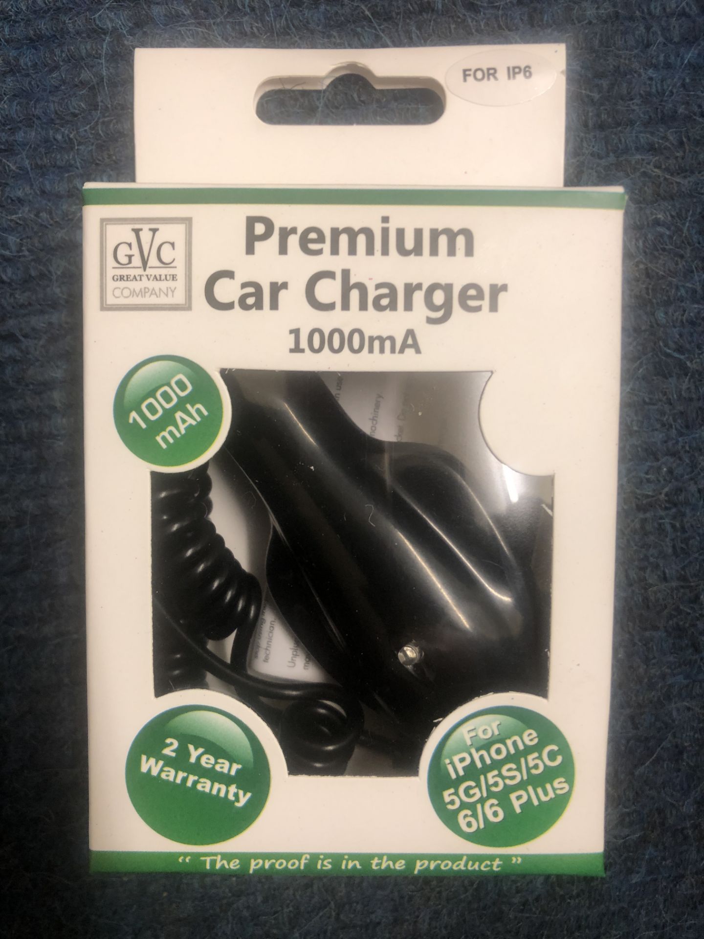 100 x GVC 1000mA Car Charger For Current Apple Devices