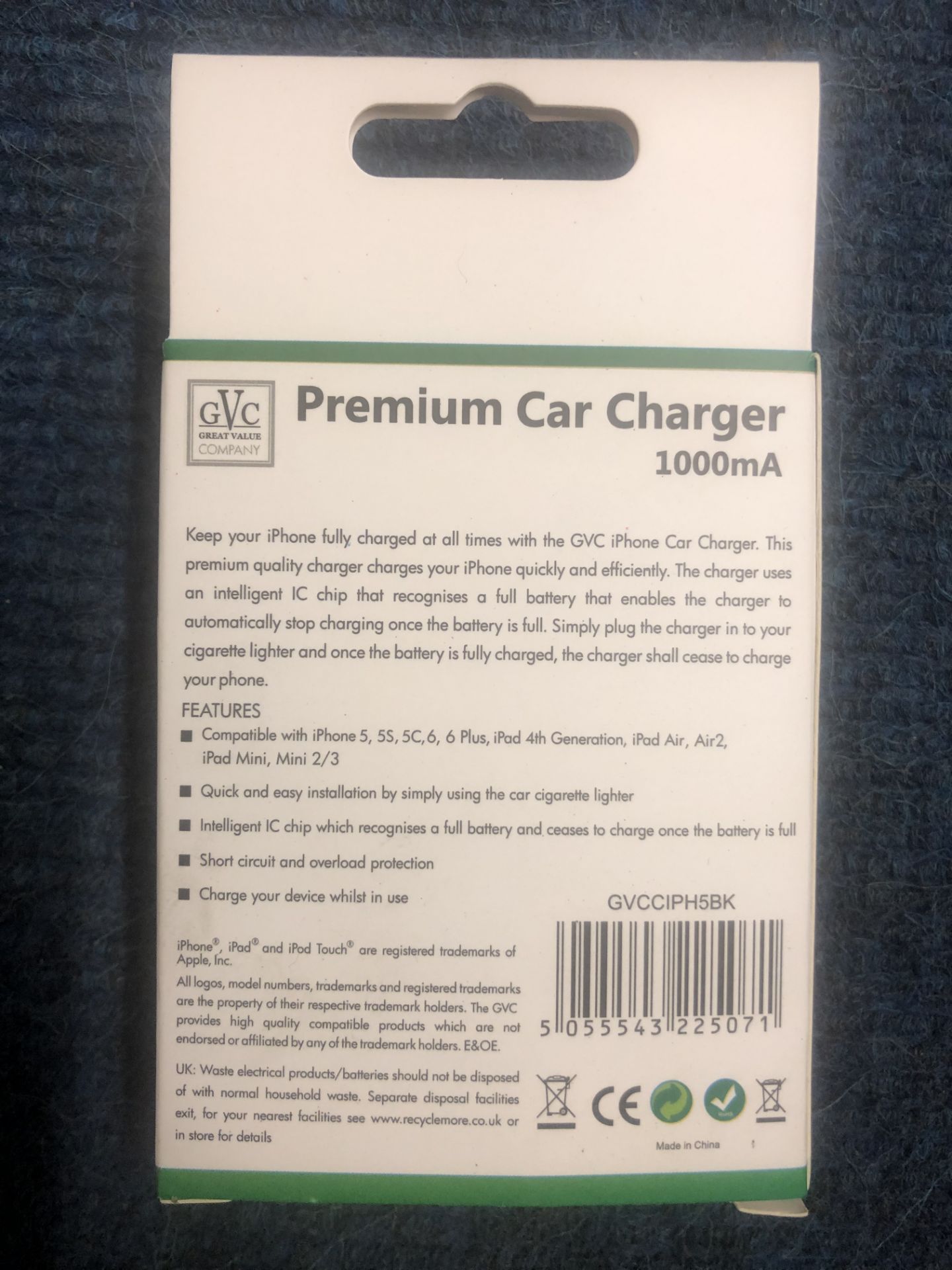 100 x GVC 1000mA Car Charger For Current Apple Devices - Image 2 of 2