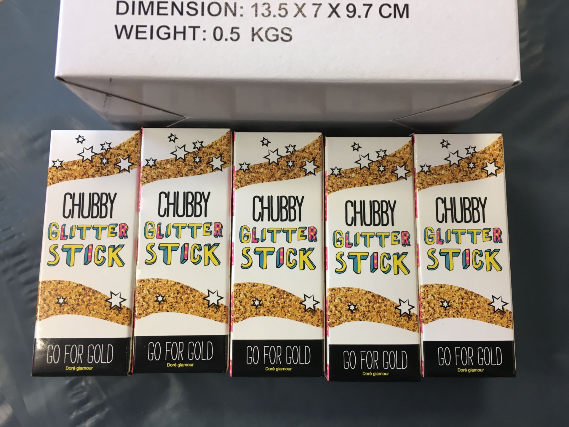 1600x Chubby Go For Gold Glitter Sticks New Sealed Stock