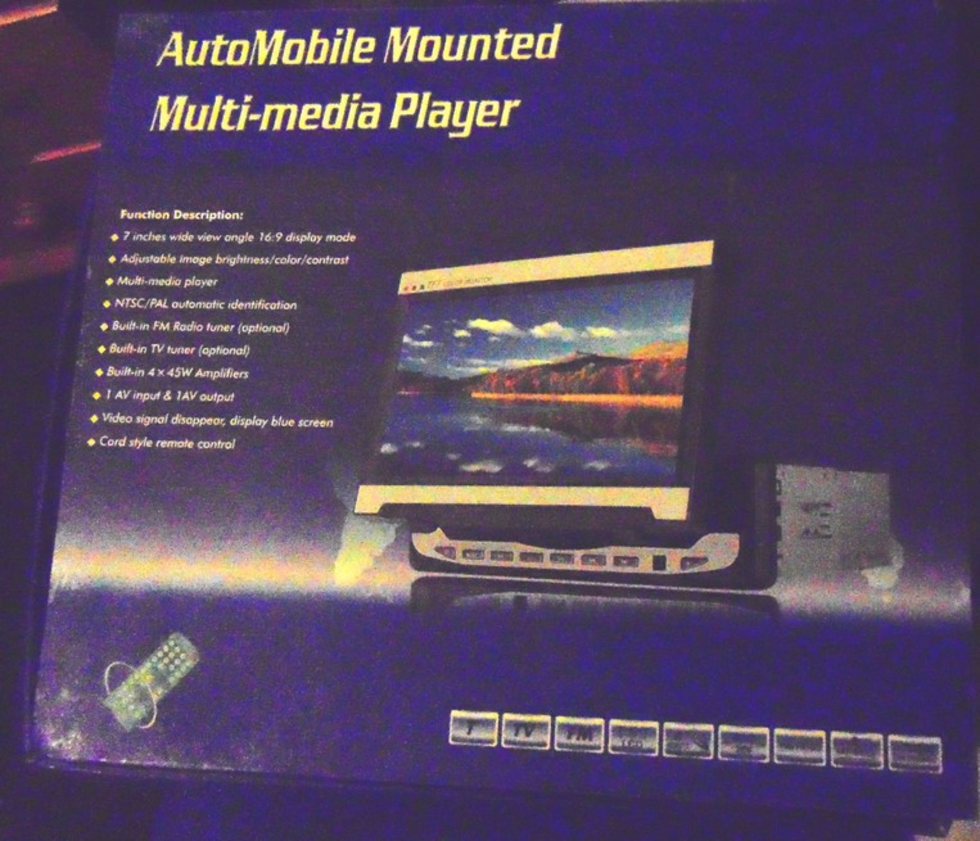 Automobile mounted multi media player