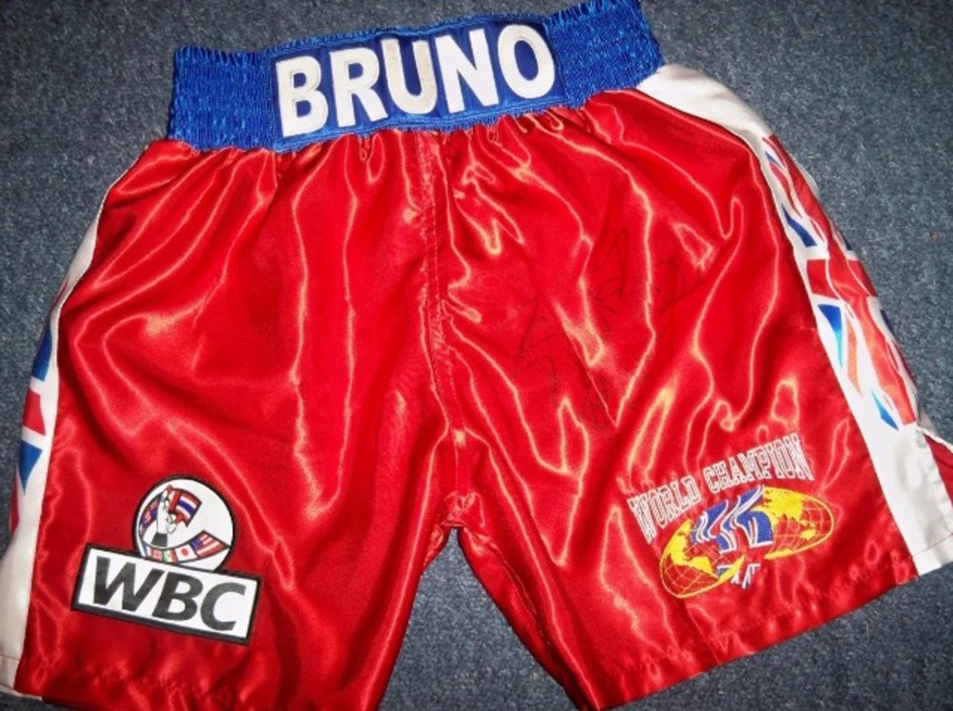 Frank Bruno Signed Boxing Shorts