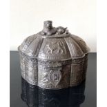 Fine Antique Middle Eastern Silver Box, Early 20C