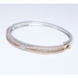 14 K / 585 White & Rose Gold Designer Diamond Bracelet