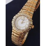 Piaget 18K Yellow Gold Diamond Watch 16033 M401D Ladies Watch