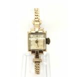 9ct Gold Art Deco Style Vintage Ladies Watch. Quartz