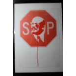 Pure Evil 'Stop Lenin' signed and numbered silk screen print