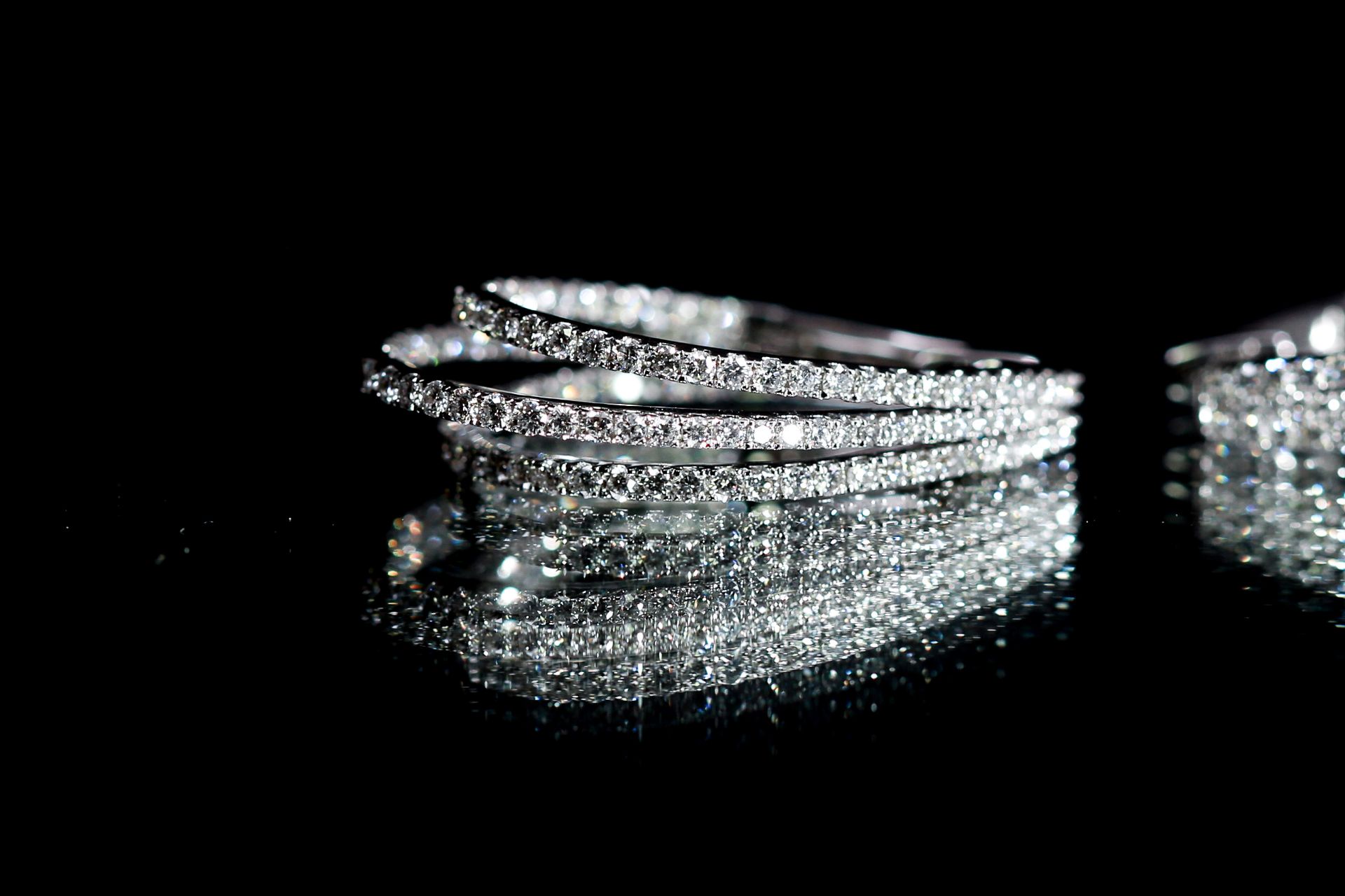 Beautiful bespoke triple horseshoe shaped earrings, featuring 2.20cts of brilliant-cut diamonds - Image 14 of 20