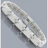 14 K / 585 White Gold Diamond Bracelet