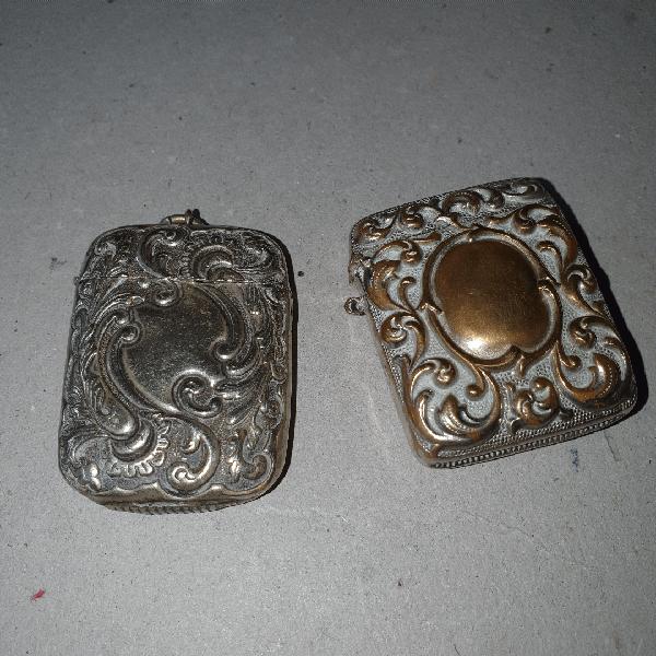 Pair of Silver Plated Vesta Cases.