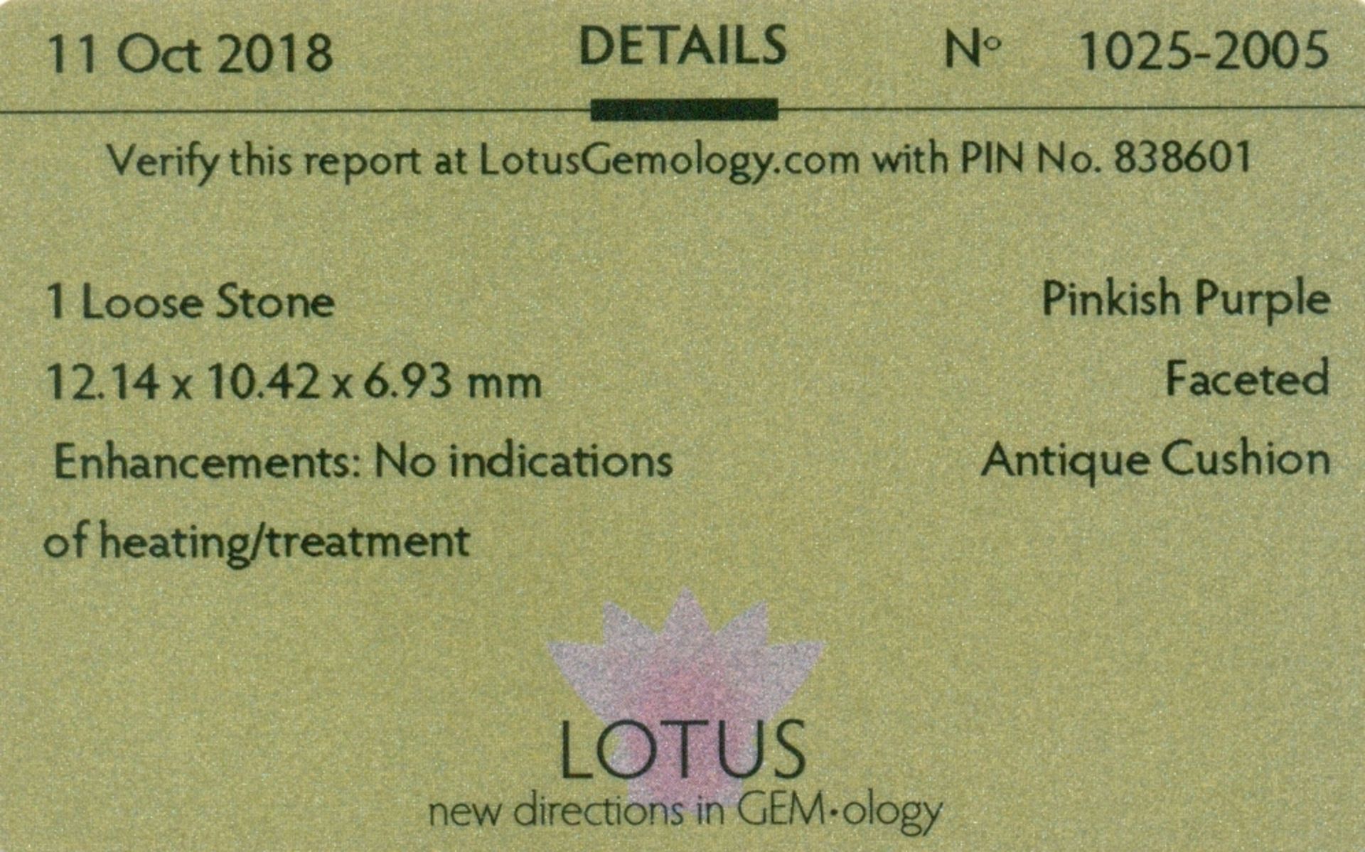 LOTUS Certified 7.37 ct. Spinel - BURMA, MYANMAR - Image 9 of 9