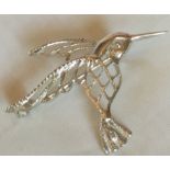 Maltese Vintage Bird Brooch 4.10 g Silver 4 Cm x 3 Cm