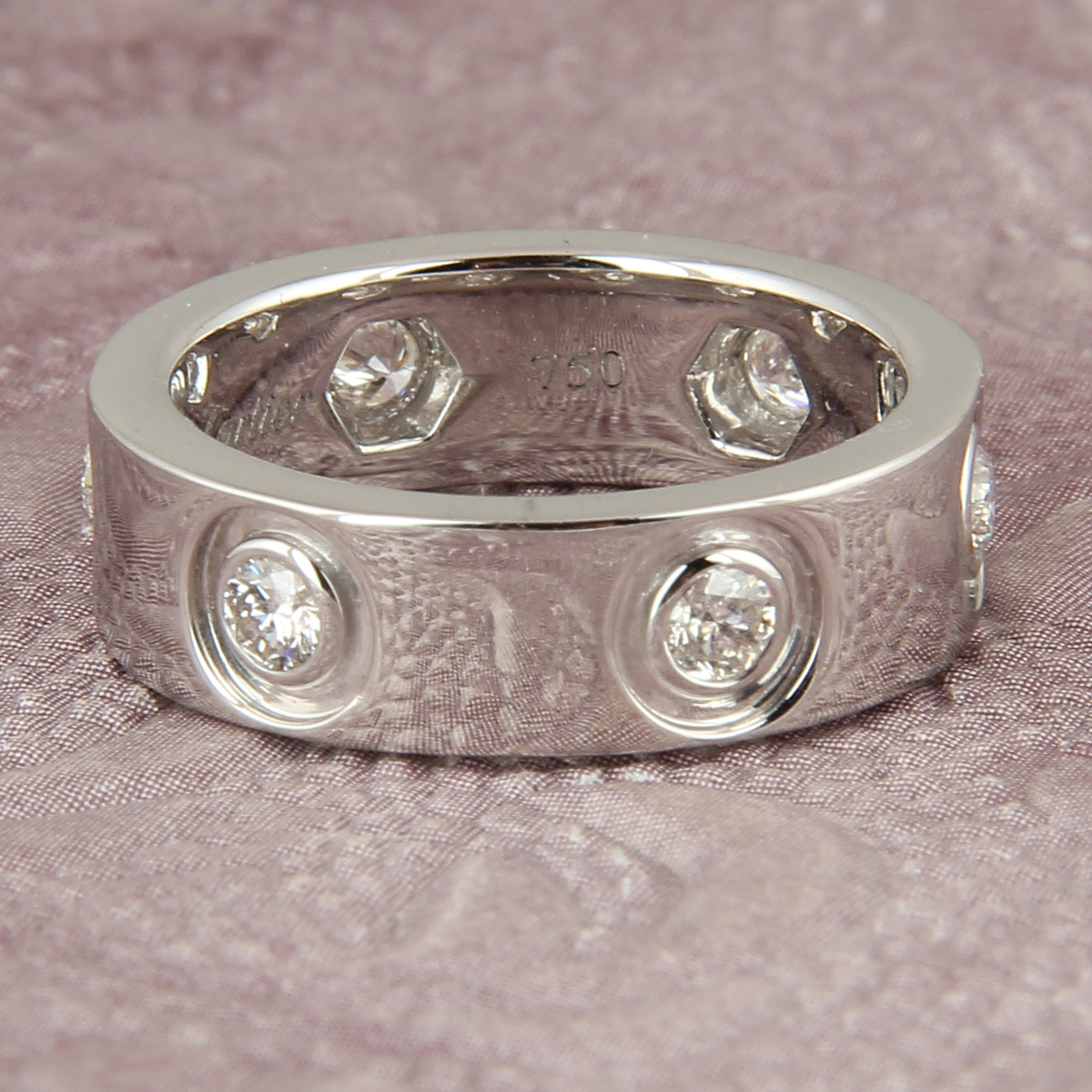 18 K / 750 White Gold CARTIER Eternity Diamond Ring - Image 5 of 5