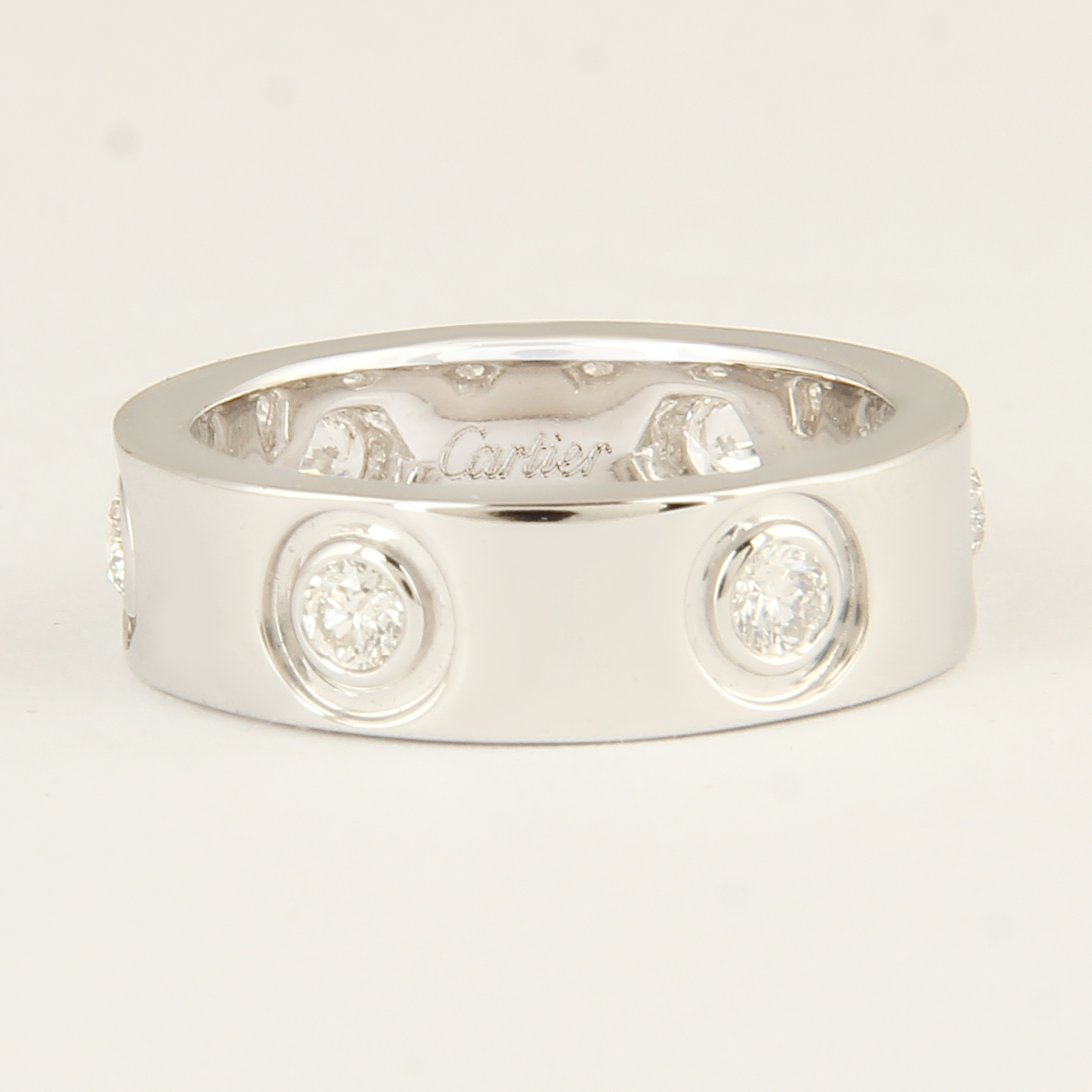 18 K / 750 White Gold CARTIER Eternity Diamond Ring - Image 4 of 5