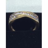 9ct Gold Crossover Dress Ring