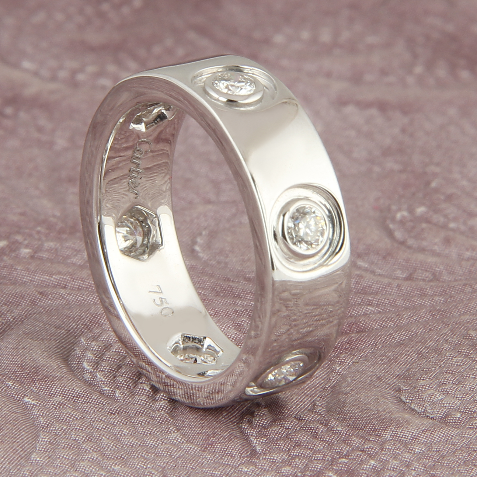 18 K / 750 White Gold CARTIER Eternity Diamond Ring - Image 3 of 5