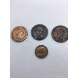 2 George II, 1 George III and a Victoria Farthing