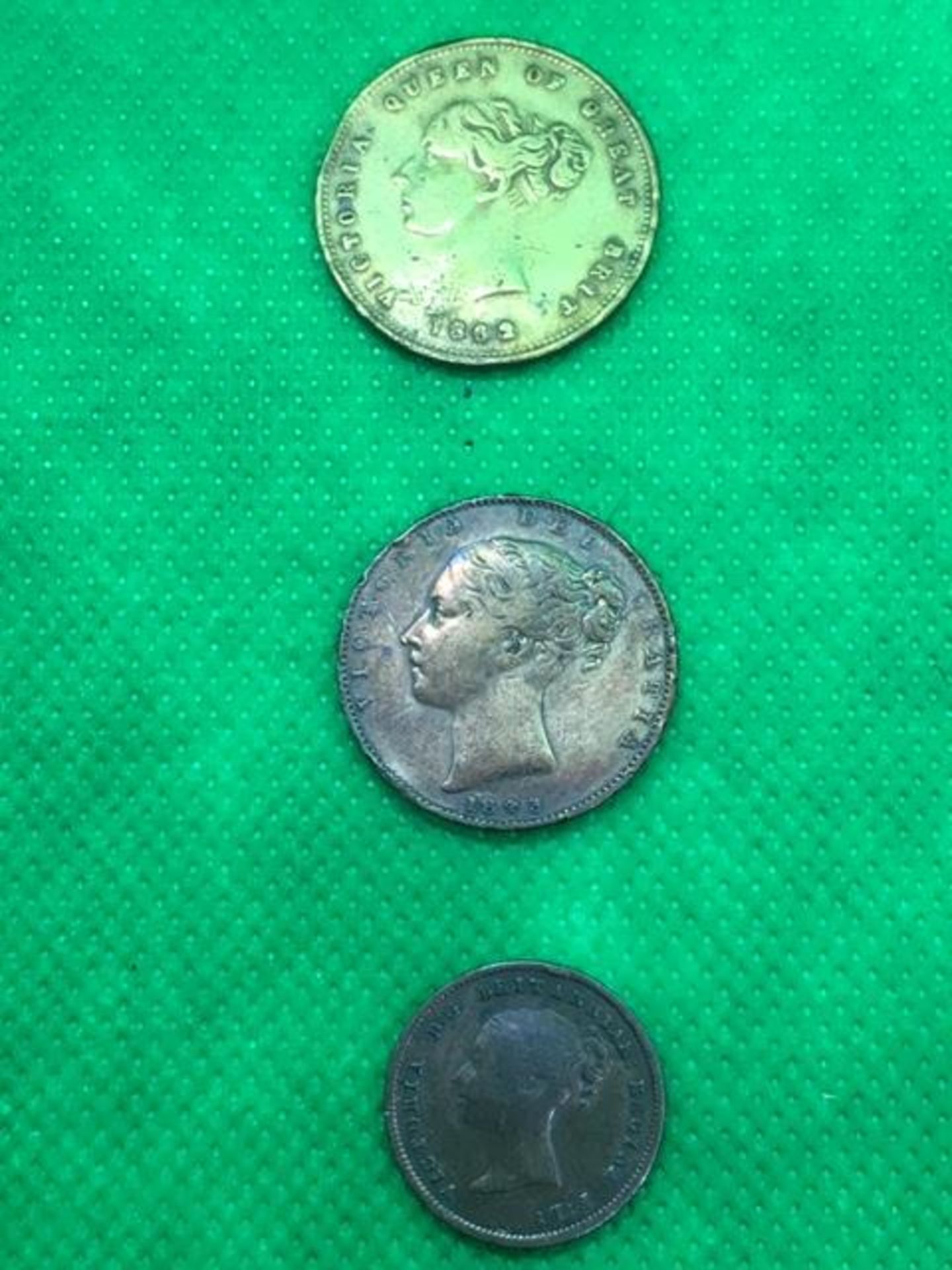 1837-1862 to Hanover, 1845 Half Farthing, and 1843 Coins