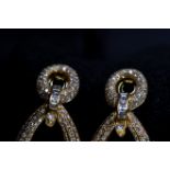 Beautiful Bespoke pendant earrings, 18k yellow gold, set with 4.6cts of VS clarity diamonds