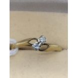 9ct Gold Two Stone Diamond Ring