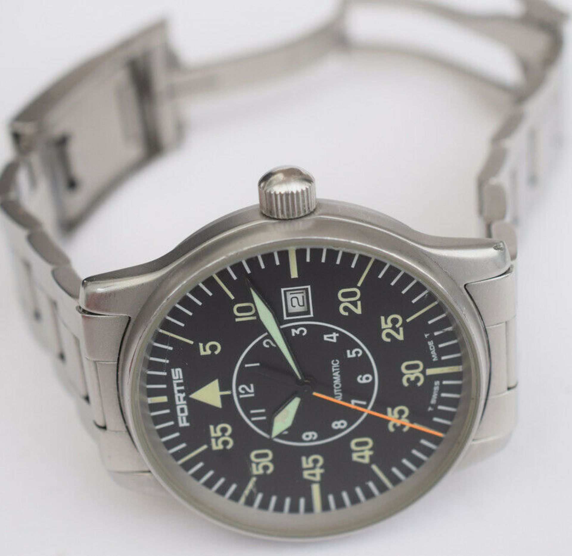 Vintage Fortis Flieger Automatic 595.10.46 Pilot's Watch Full Set - Image 6 of 9