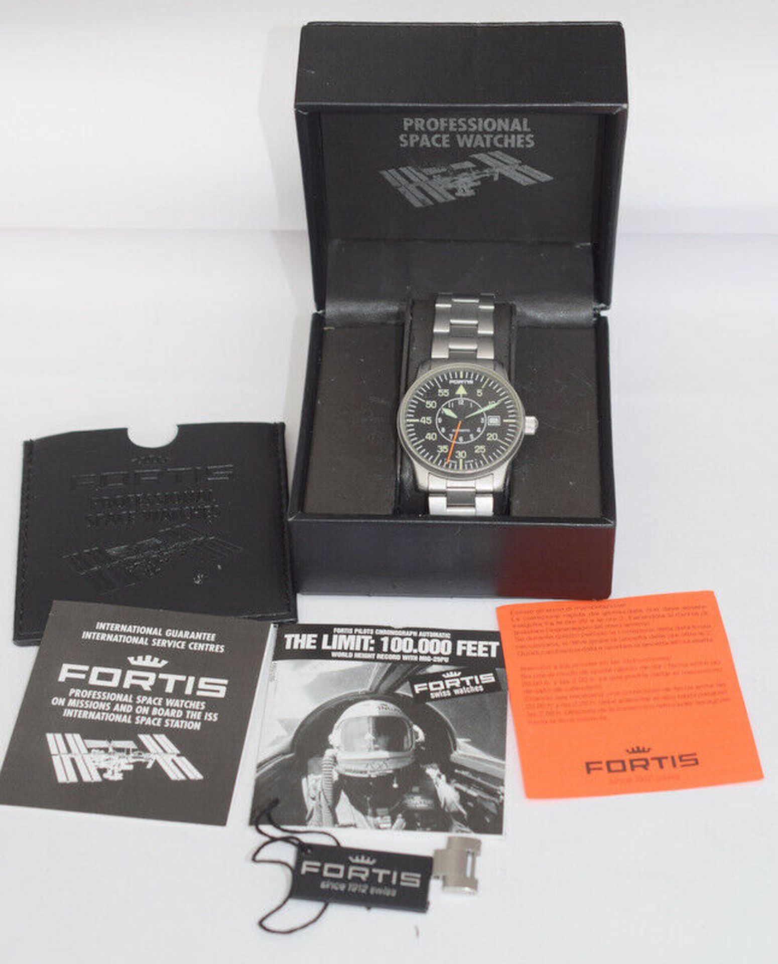 Vintage Fortis Flieger Automatic 595.10.46 Pilot's Watch Full Set