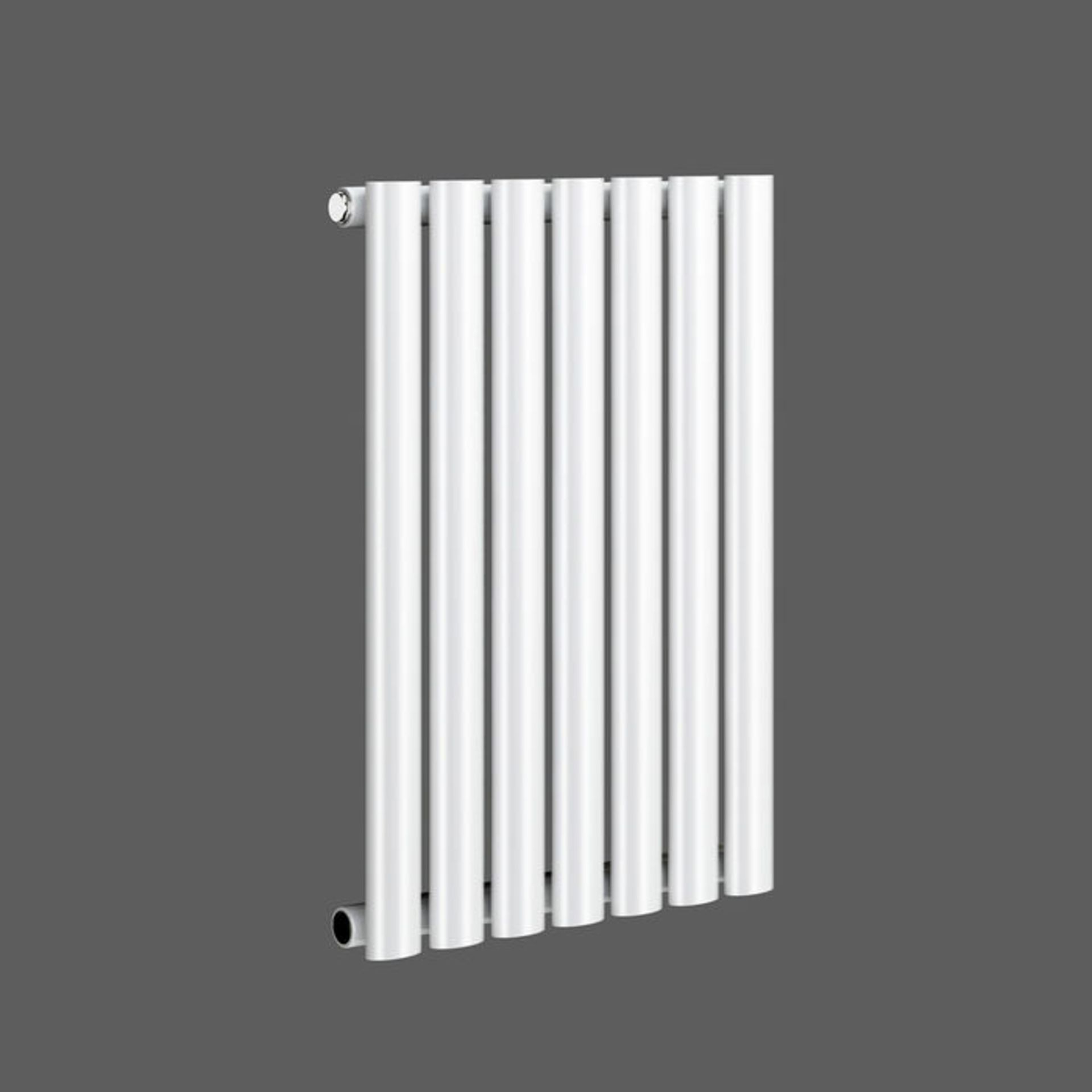 (EY217) 600x420mm White Single Panel Oval Tube Horizontal Radiator. RRP £159.99. Made from high - Image 3 of 4