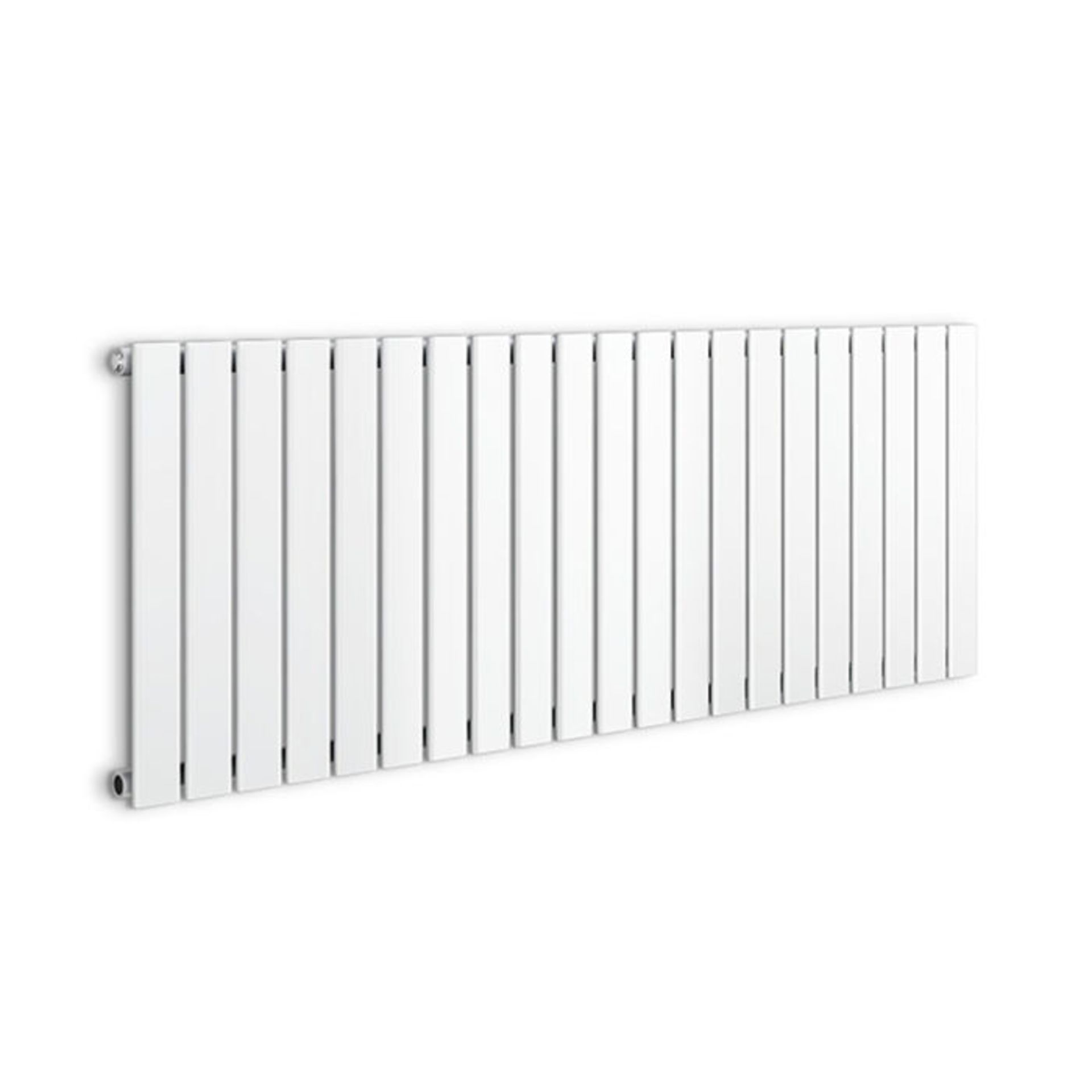 (EY214) 600x1596mm White Panel Horizontal Radiator. RRP £299.00. Made with high quality low carbon