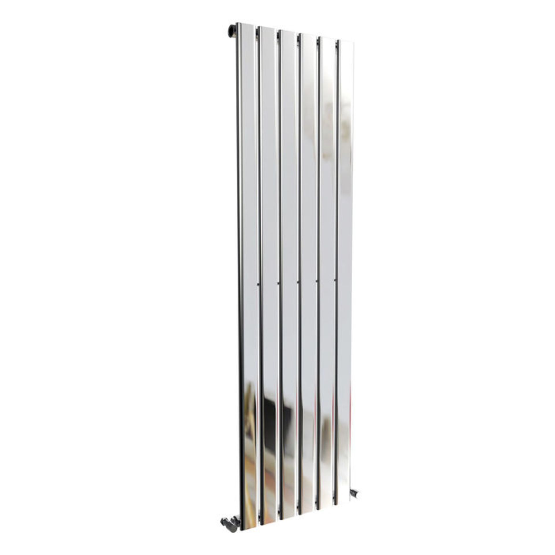 (EY222) 1500x433mm Silver Single Flat Panel Vertical Radiator. RRP £389.99. Made from high grade low - Image 4 of 4