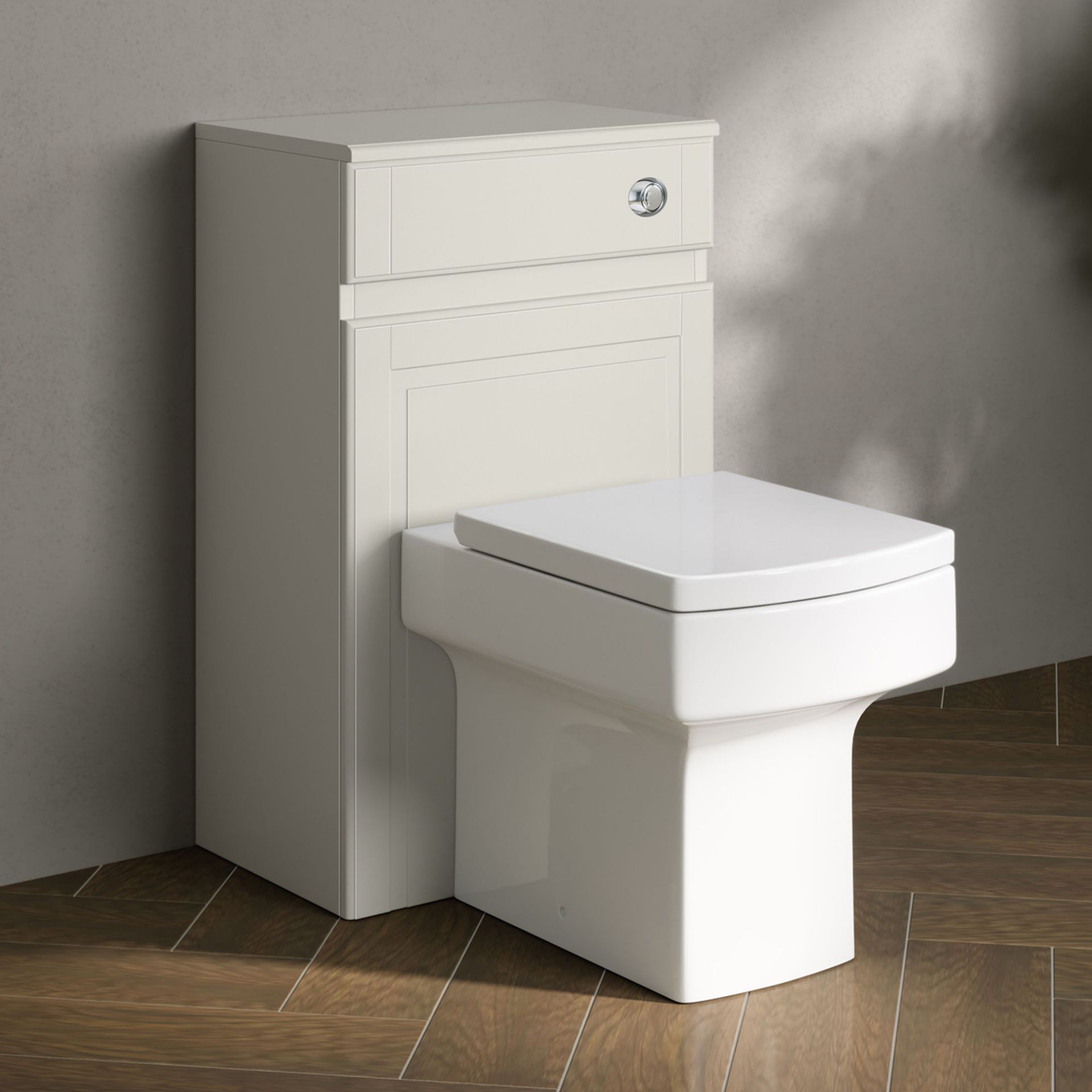 (LP85) 500mm Cambridge Clotted Cream Back To Wall Toilet Unit. Our discreet unit cleverly houses any - Image 3 of 4
