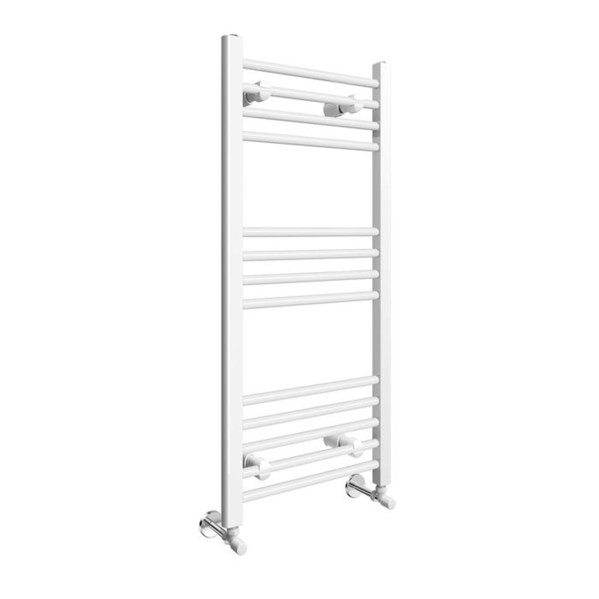 (ZL235) 1000x600mm White Straight Rail Ladder Towel Radiator. Made from low carbon steel Finished - Image 3 of 3