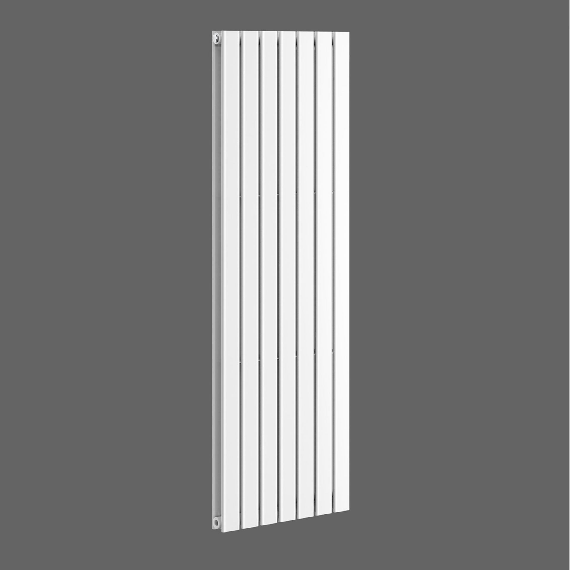 (LP148) 1600x532mm Gloss White Double Flat Panel Vertical Radiator. RRP £499.99. Made from high - Image 4 of 4